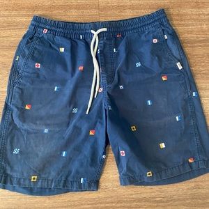 Vans Mens Flags International Navy Shorts Draw String Size Med 34"